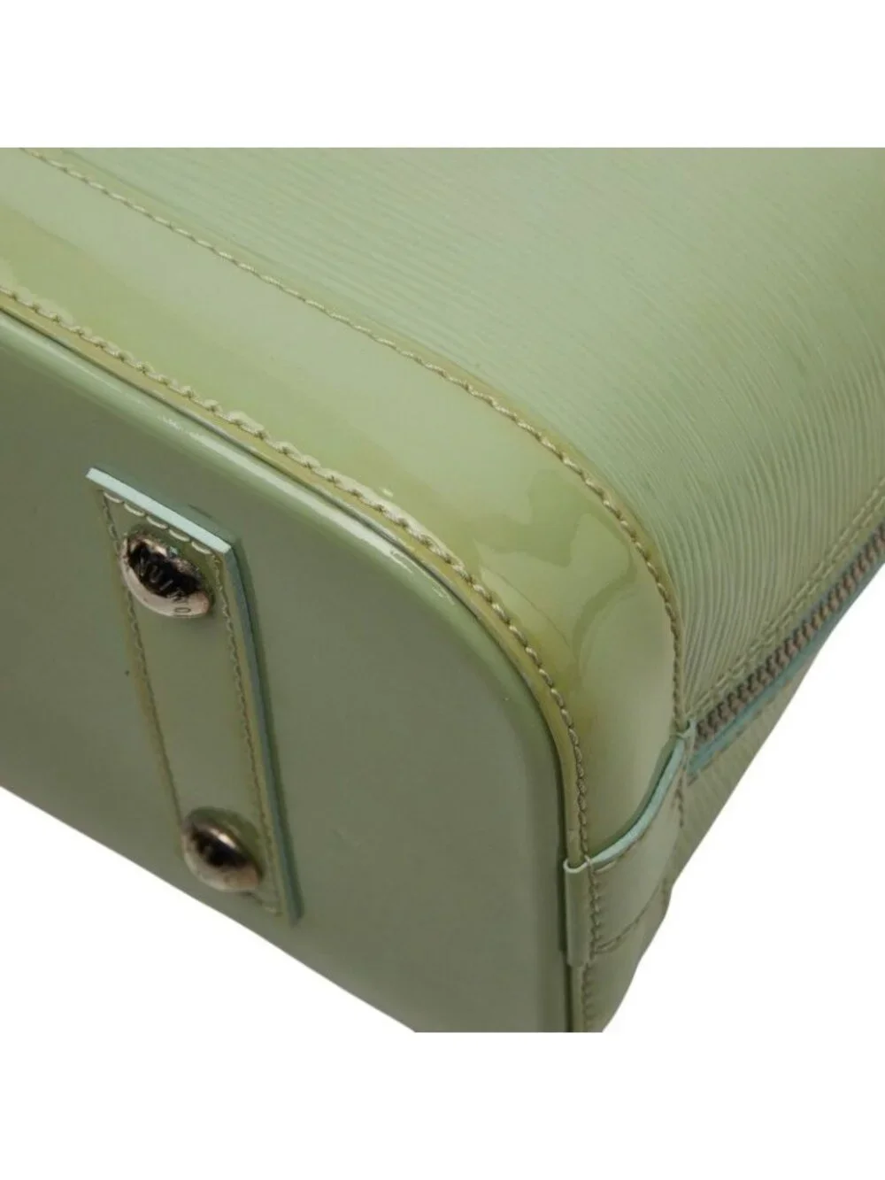 Louis Vuitton Epi Electric Alma PM Shoulder Bag Mint Green Patent Leather